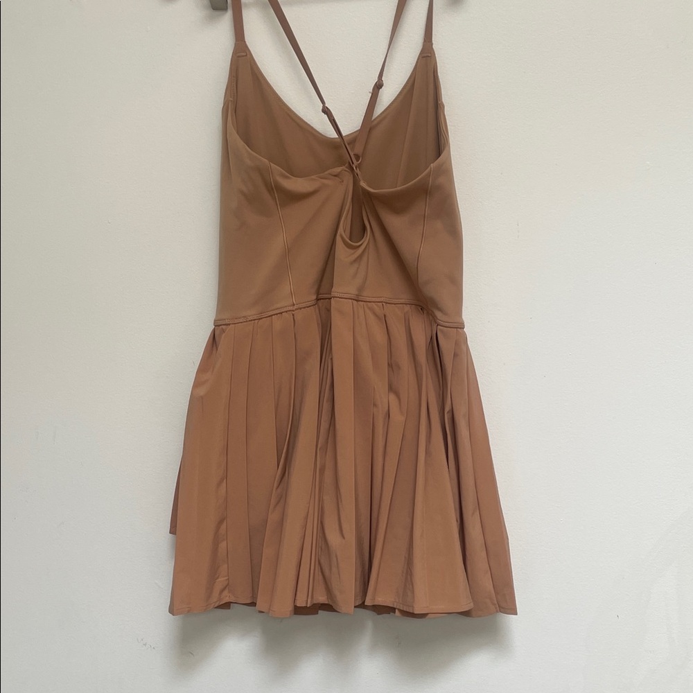 Aerie Tan Real me pleated Dress - Picture 6 of 10